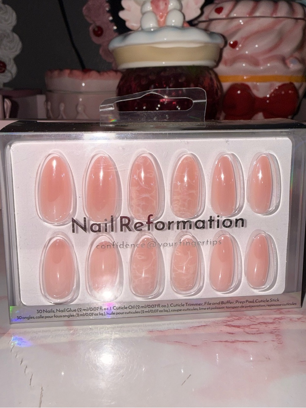 Nail Reformation Glossy Blush Almond Press-On Nails